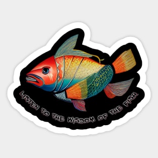 wisdom of the fish Sticker